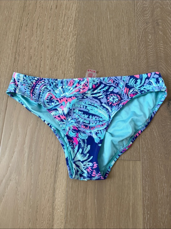 Lilly Pulitzer Other - Lilly Pulitzer Tropical Print Bikini Bottoms (only) in Navy & Aqua